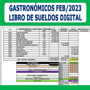 GASTRONOMICOS LIBRO SUELDO DIGITAL AFIP