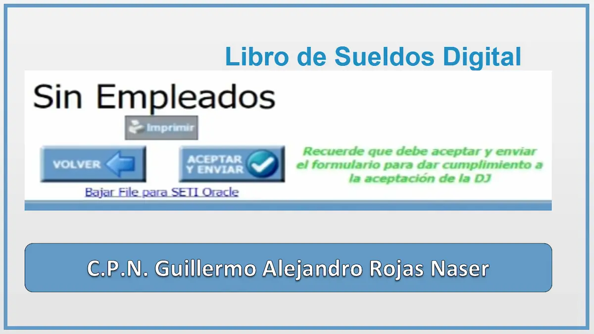 Libro de Sueldos Digital F931 sin empleados ARCA Guía 26